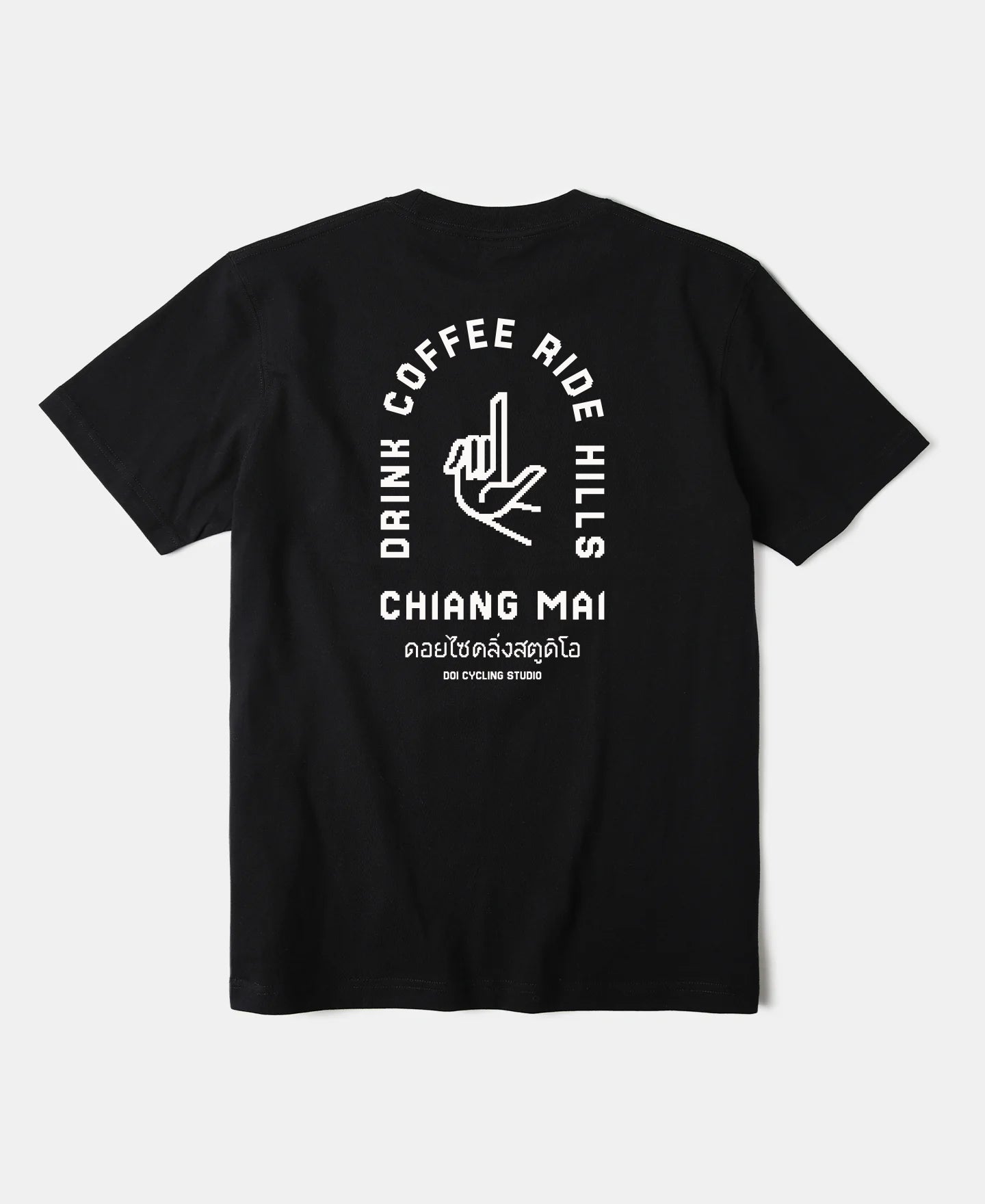 drink coffee ride hills 2.0 tee | black