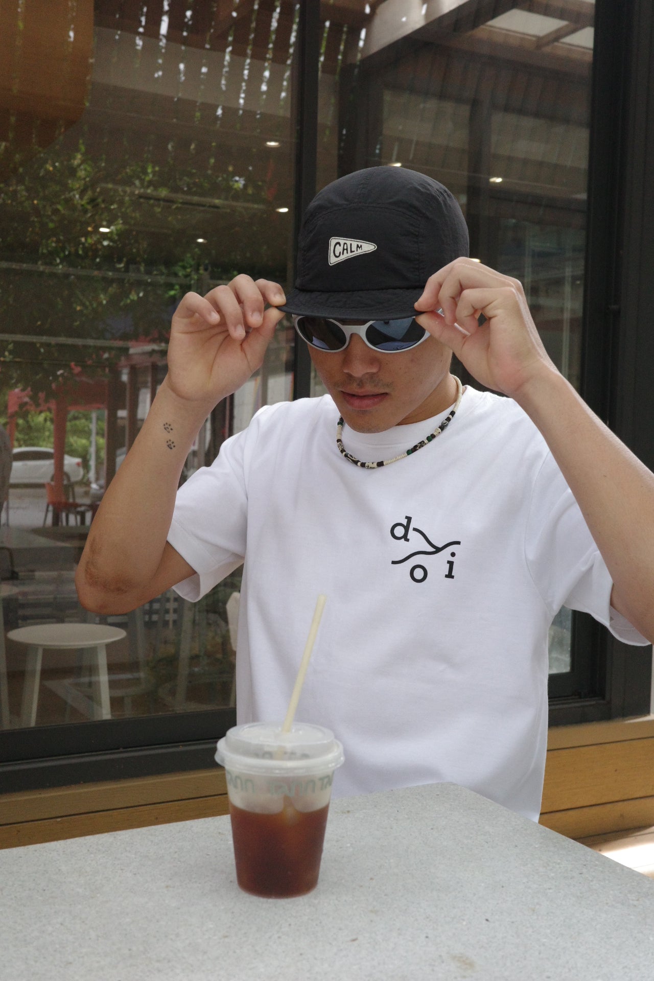 drink coffee ride hills 2.0 tee | white